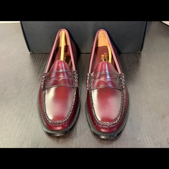 G.H. Bass Originals Larson Weejuns® Penny Loafer Leather Shoes Wine Mens 8D main image 11